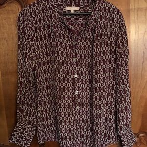 Silk banana republic long sleeve blouse